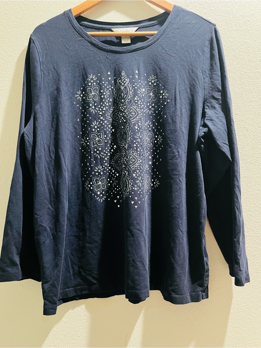 CJ Banks Navy Crewneck Tee